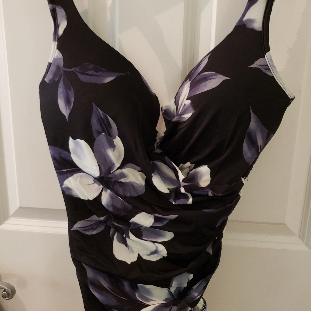 New Miraclesuit Floral Print Swimwear, Size 14